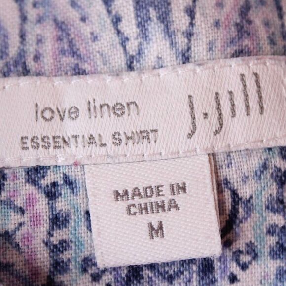 J.Jill 100% Linen Tunic Long Sleeve in Lavender Size Medium - Picture 9 of 9